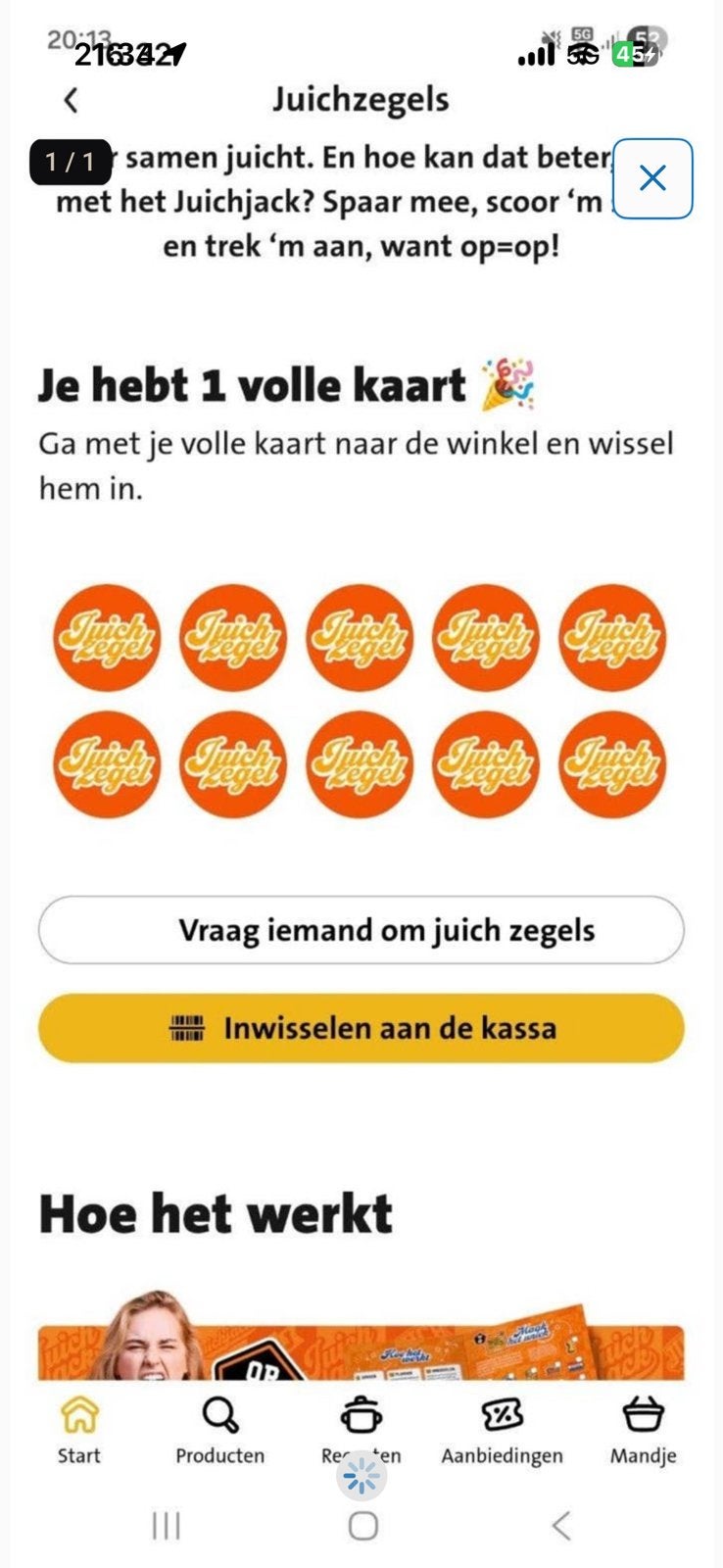 7 volle kaarten Jumbo Juich zegels digitaal oranje, Jumbo, Ophalen of Verzenden