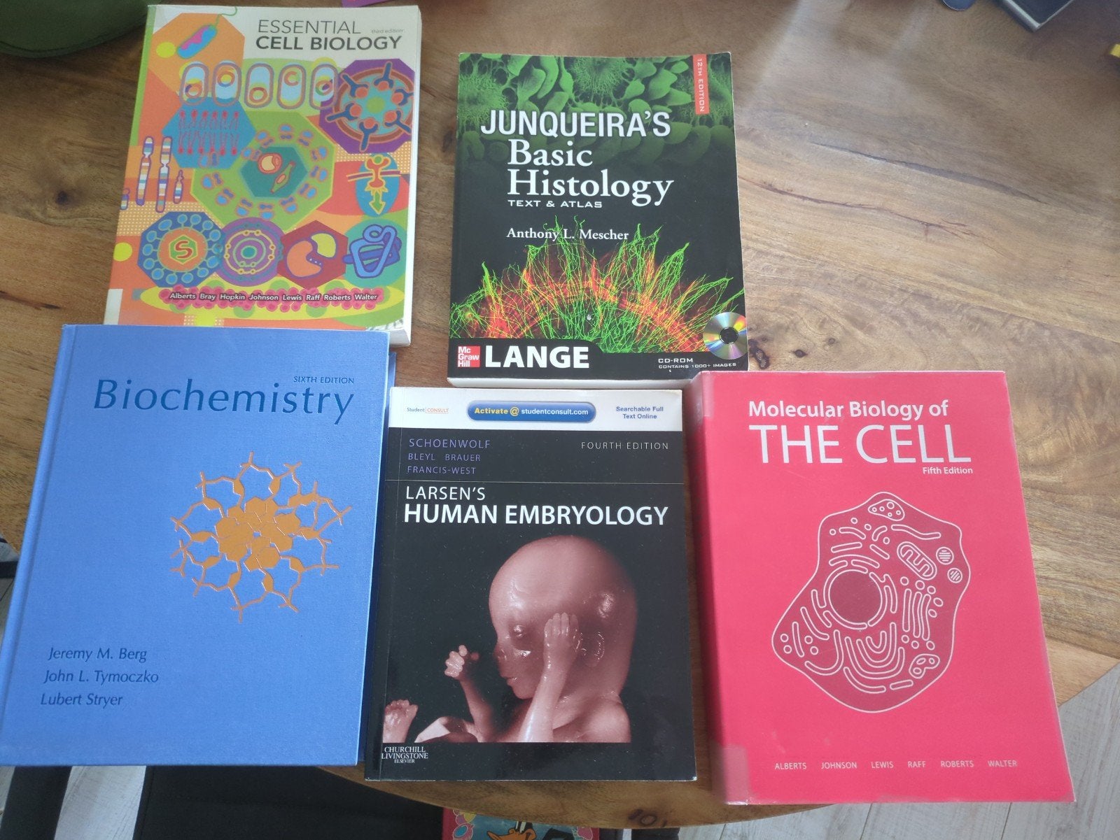 5 Medische Schoolboeken (ca. 2011) - Biochemie, Celbiologie, Ophalen, Beta, Zo goed als nieuw, WO