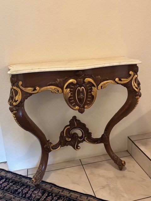 Franse console wandtafel, Ophalen