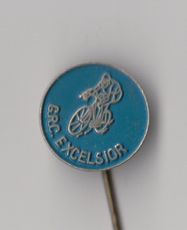 GRC Excelsior Wielrennen Fiets speldje, Verzamelen, Speldjes, Pins en Buttons, Gebruikt, Niet vindbaar, Niet vindbaar, Speldje of Pin
