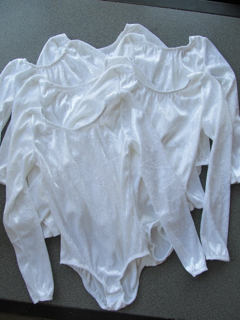 Balletpakjes wit velours, 6 stuks, Ophalen of Verzenden, Zo goed als nieuw, Bovenkleding