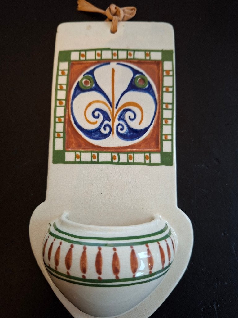 Vintage wijwater bakje, Ophalen of Verzenden, Zo goed als nieuw, Overige typen, Christendom | Katholiek