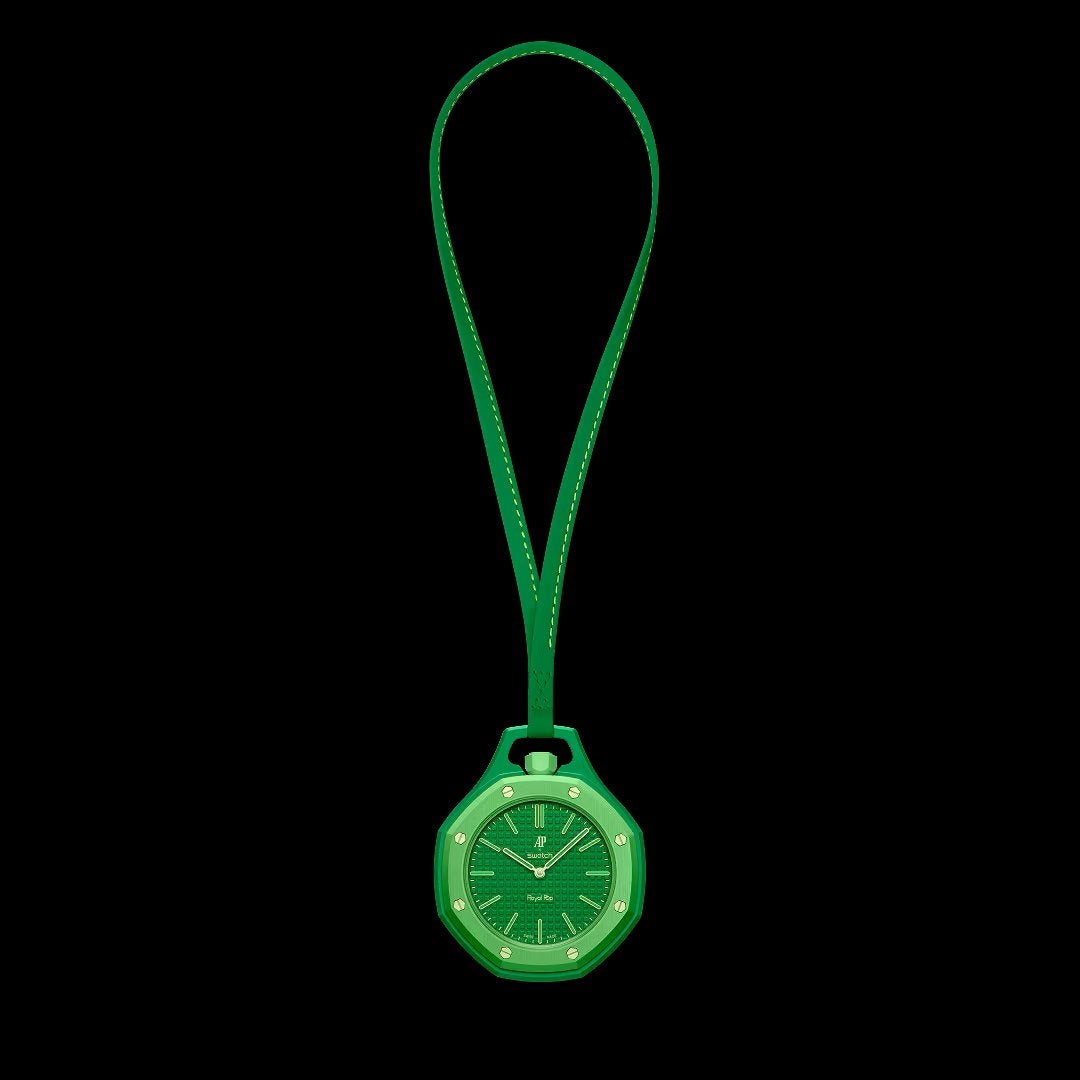 Swatch X Ap royal pop GREEN EIGHT - BLAUE ACHT - OTTO ROSSO, Ophalen, Zo goed als nieuw, Kunststof, Swatch