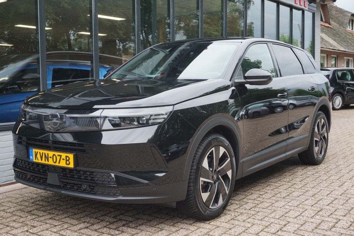 Opel Grandland 1.2 Turbo Hybrid GS HUD|360 camera!, Auto's, Gebruikt, 1199 cc, Leder en Stof, Zwart