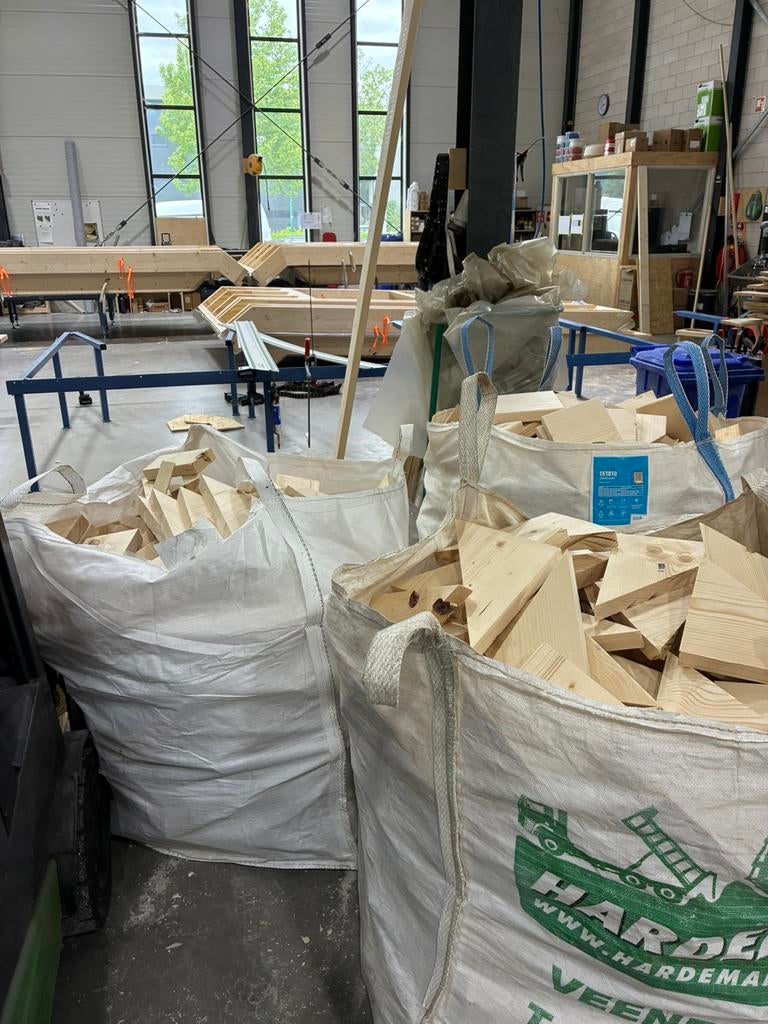 3x bigbag vuren hout, Ophalen of Verzenden, Vuren, 50 mm of meer, Balk