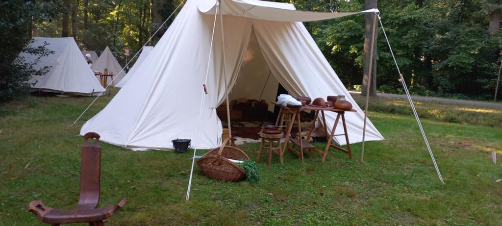 Middeleeuwse tent saksentent 4x6 nieuw in doos, Caravans en Kamperen, Tenten, Ophalen, Nieuw, Tot en met 6