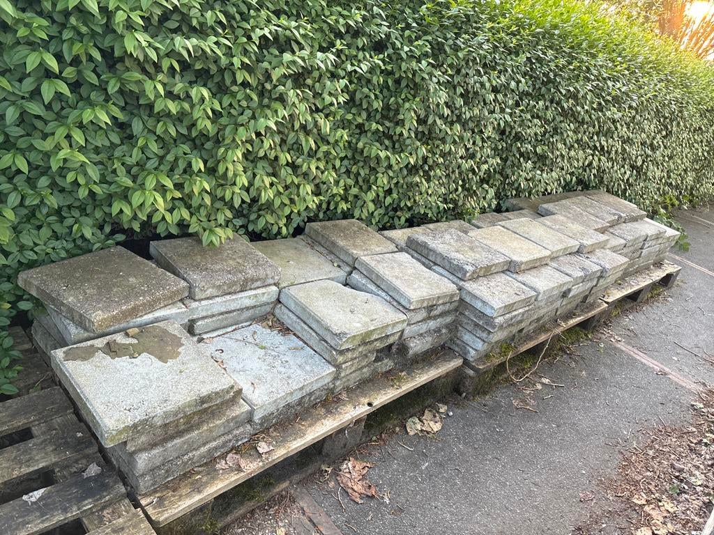 Gebruikte stoeptegels, beton, Tuin en Terras, Ophalen, Gebruikt, 10 m² of meer, Beton