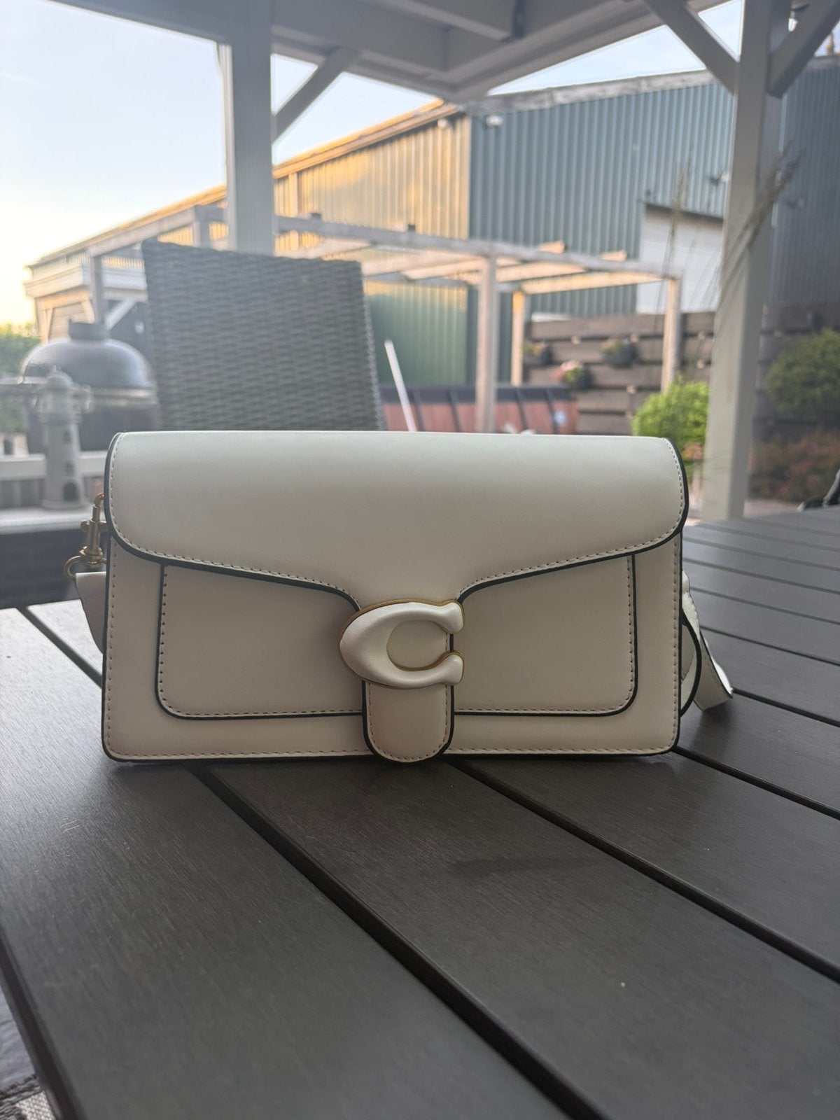 1:1 coach tas, Sieraden, Tassen en Uiterlijk, Tassen | Damestassen, Ophalen of Verzenden, Zo goed als nieuw, Wit, Handtas