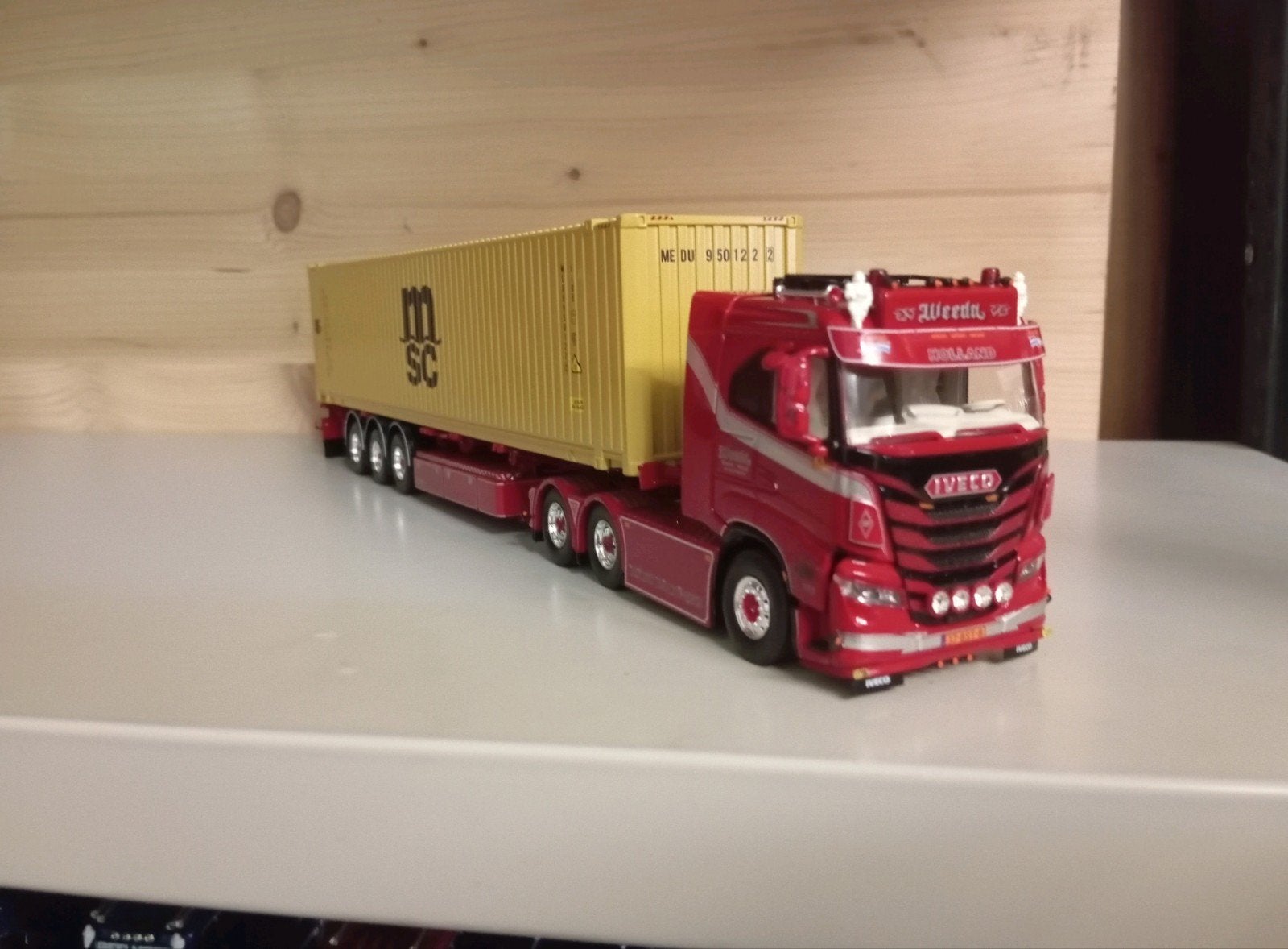 Iveco S-way container chassis Weeda Gomorra Tekno, Ophalen of Verzenden, Nieuw, Bus of Vrachtwagen, Tekno