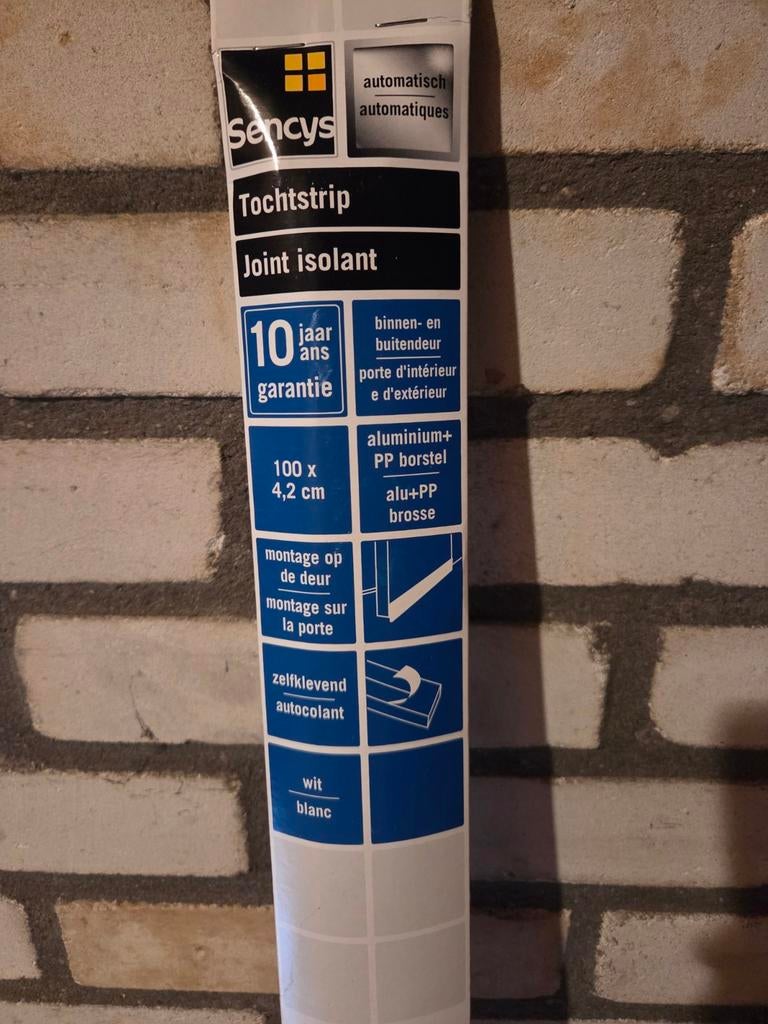 Tochtstrip Sencys 100 x 4.2 cm - Wit, 80 tot 100 cm, Minder dan 200 cm, Nieuw, Ophalen of Verzenden