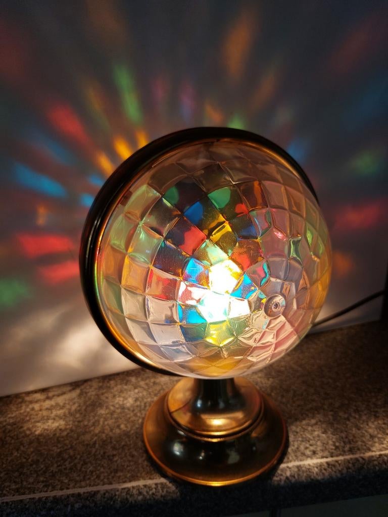 Vintage zeer zeldzaame Disco Bol 60jr Italiaans design, Gebruikt, Ophalen of Verzenden, Glas, Minder dan 50 cm