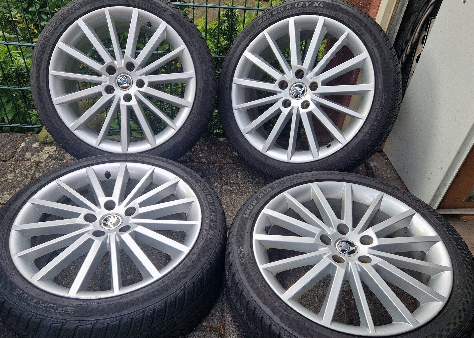 Skoda Octavia VRS 5e Turini Ateca Karoq 5x112 Golf  Leon A3, Ophalen, 18 inch, Gebruikt, Banden en Velgen