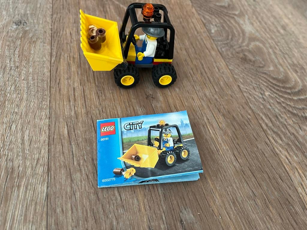 Lego City Mini Kiepwagen met Bestuurder (Set 30151), Ophalen of Verzenden, Zo goed als nieuw, Complete set, Lego