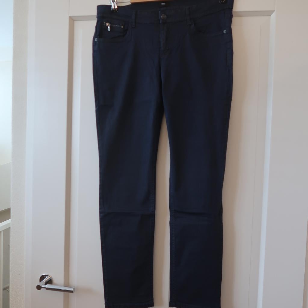 Zwarte wax broek merk MAC maat 44 lengte 32, Zwart, MAC, Maat 42/44 (L), Ophalen of Verzenden