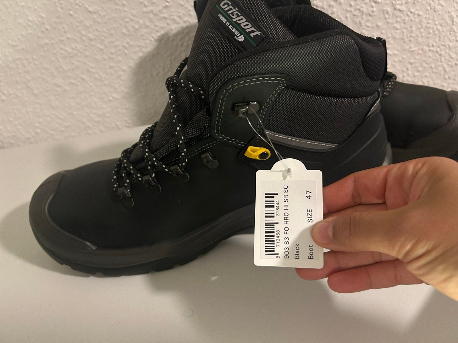 Grisport 903 S3 Safety Boots – Black – EU 47, Ophalen of Verzenden, Nieuw, Zwart, Werkschoenen
