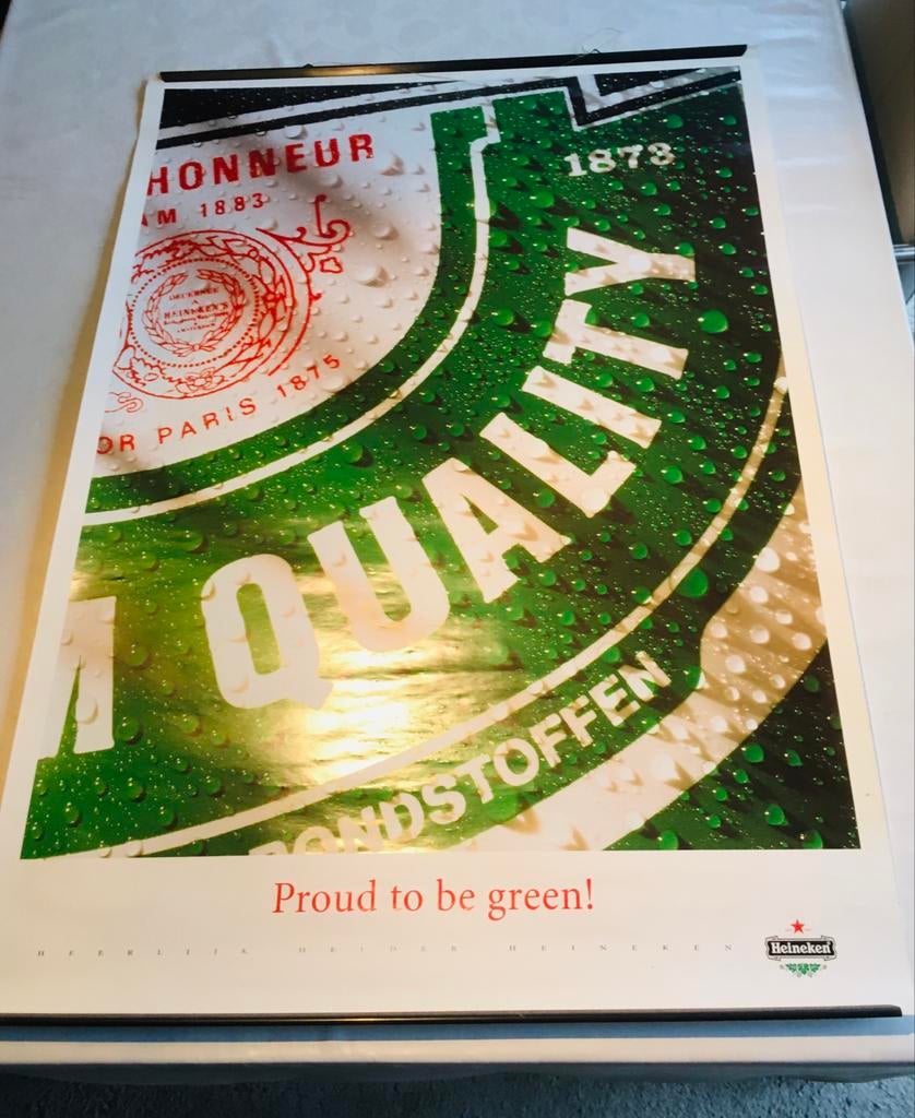 Heineken-poster, Verzamelen, Ophalen, Zo goed als nieuw, Deurposter of groter, Film en Tv
