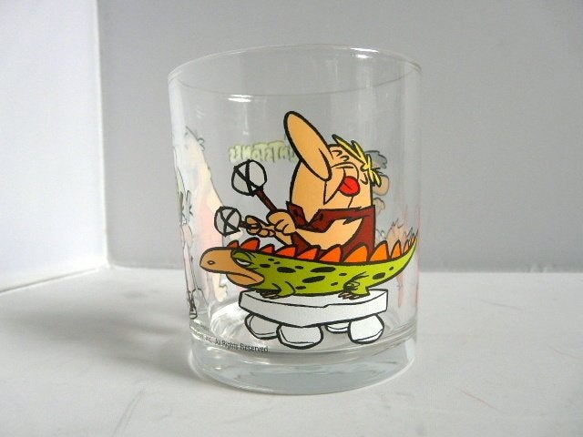 Flintstones # 9 glazen - zie foto's, Verzamelen, Ophalen of Verzenden, Overige figuren, Zo goed als nieuw, Gebruiksvoorwerp