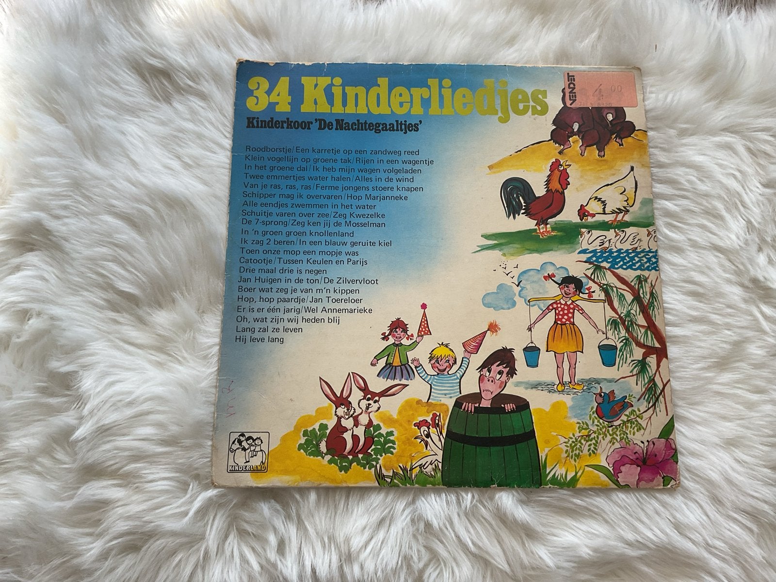 34 Kinderliedjes - Kinderkoor 'De Nachtegaaltjes' LP, LP, Gebruikt, Verzenden, 12 inch