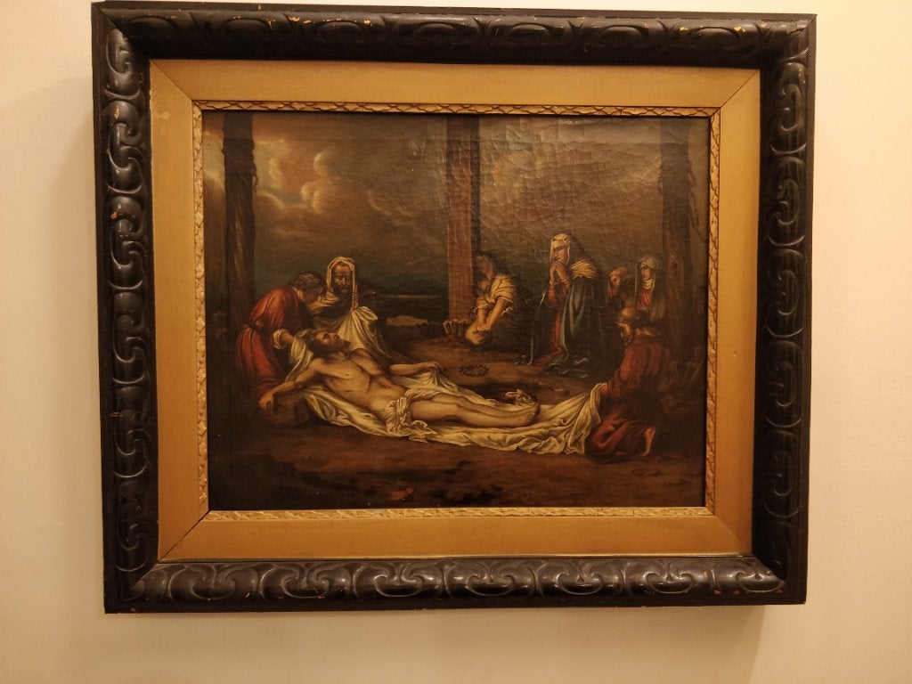 Religieus schilderij, Antiek en Kunst, Kunst | Schilderijen | Klassiek, Doek, Portret of Personen, Ophalen of Verzenden, Olieverf