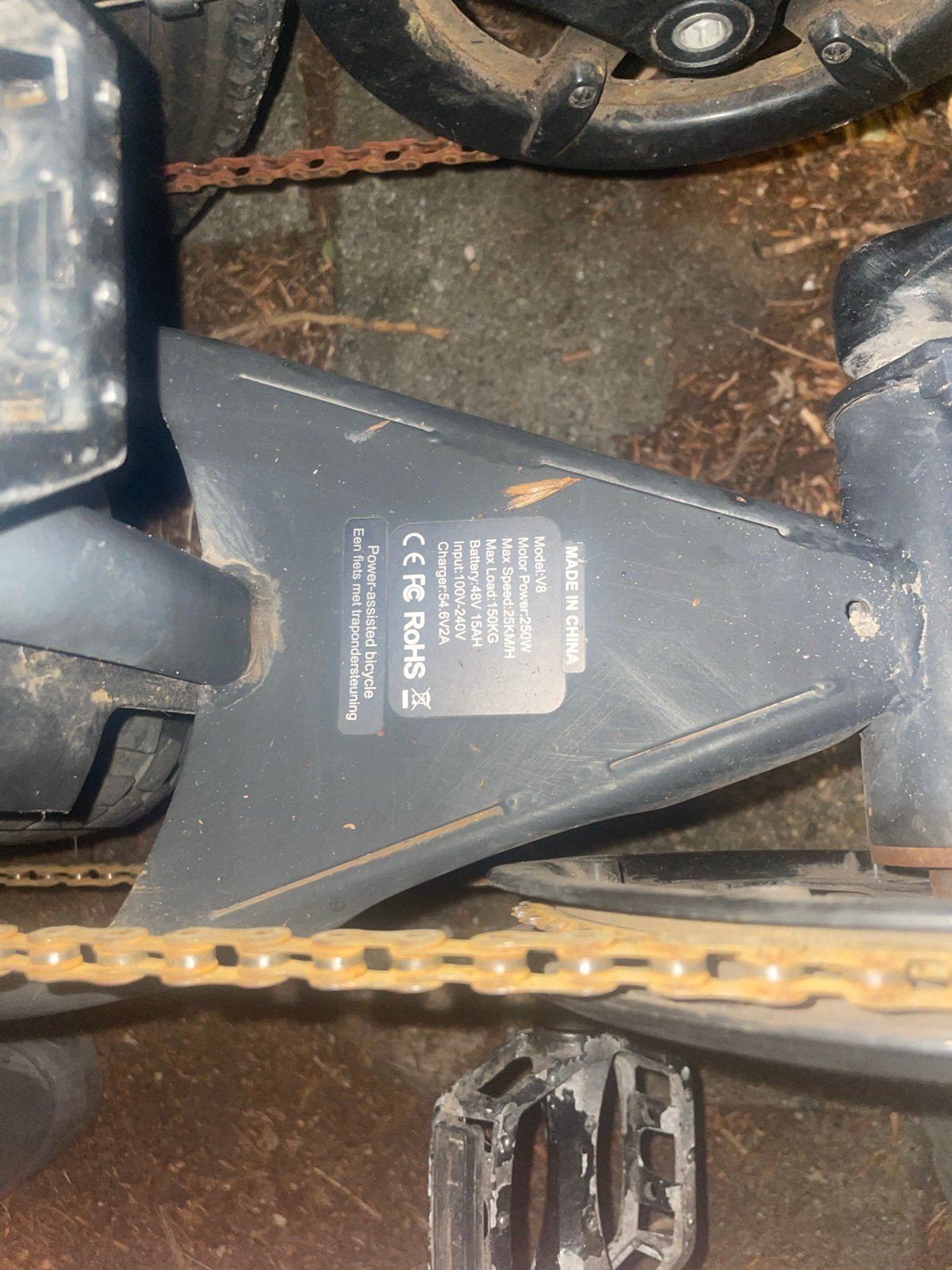 E-bike Model V8 - Zonder oplader, Ophalen, Gebruikt, Overige merken