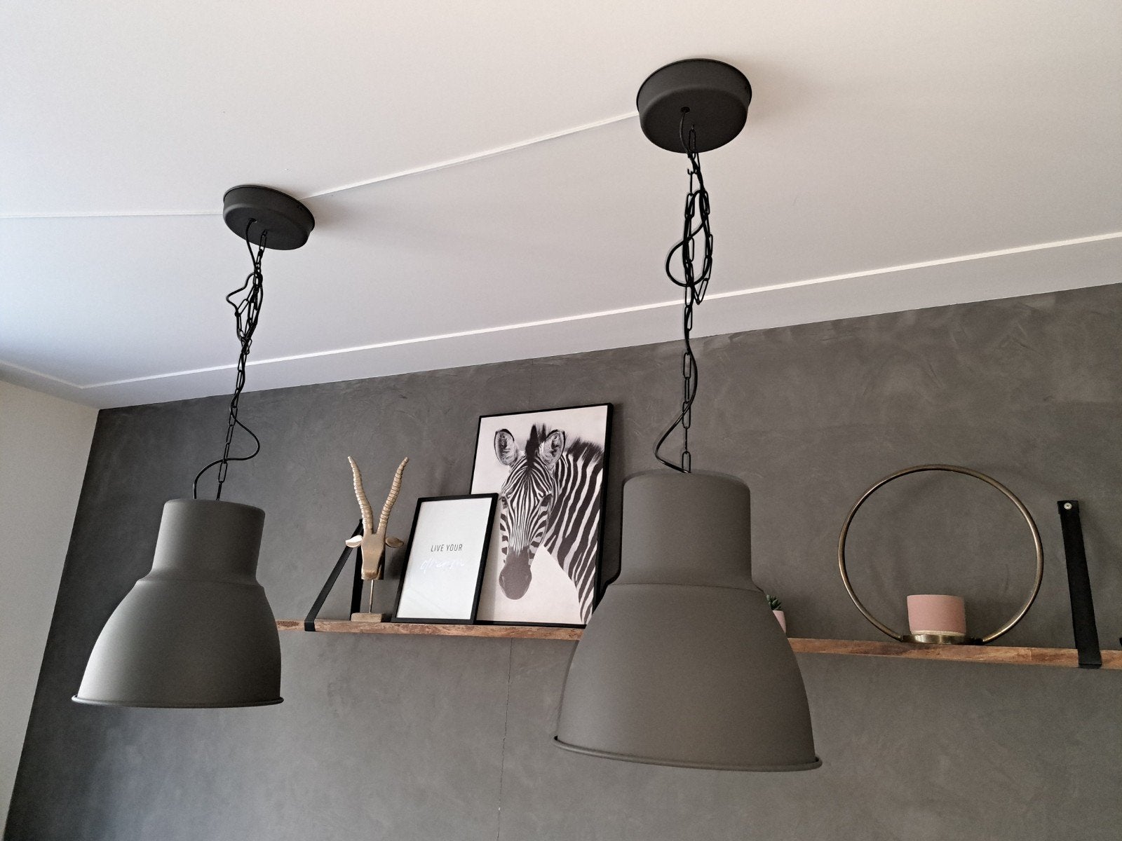 IKEA Hektar hanglamp incl. lichtbron, Ophalen of Verzenden, Zo goed als nieuw, Metaal, E27 (groot)