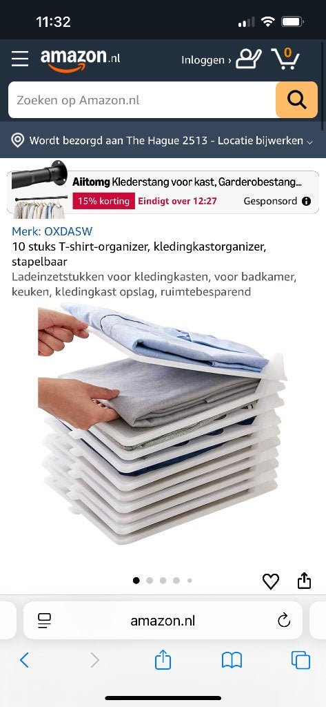 Kleding organizer (t-shirt/broeken), Ophalen, Kunststof, Kinderen en Volwassenen