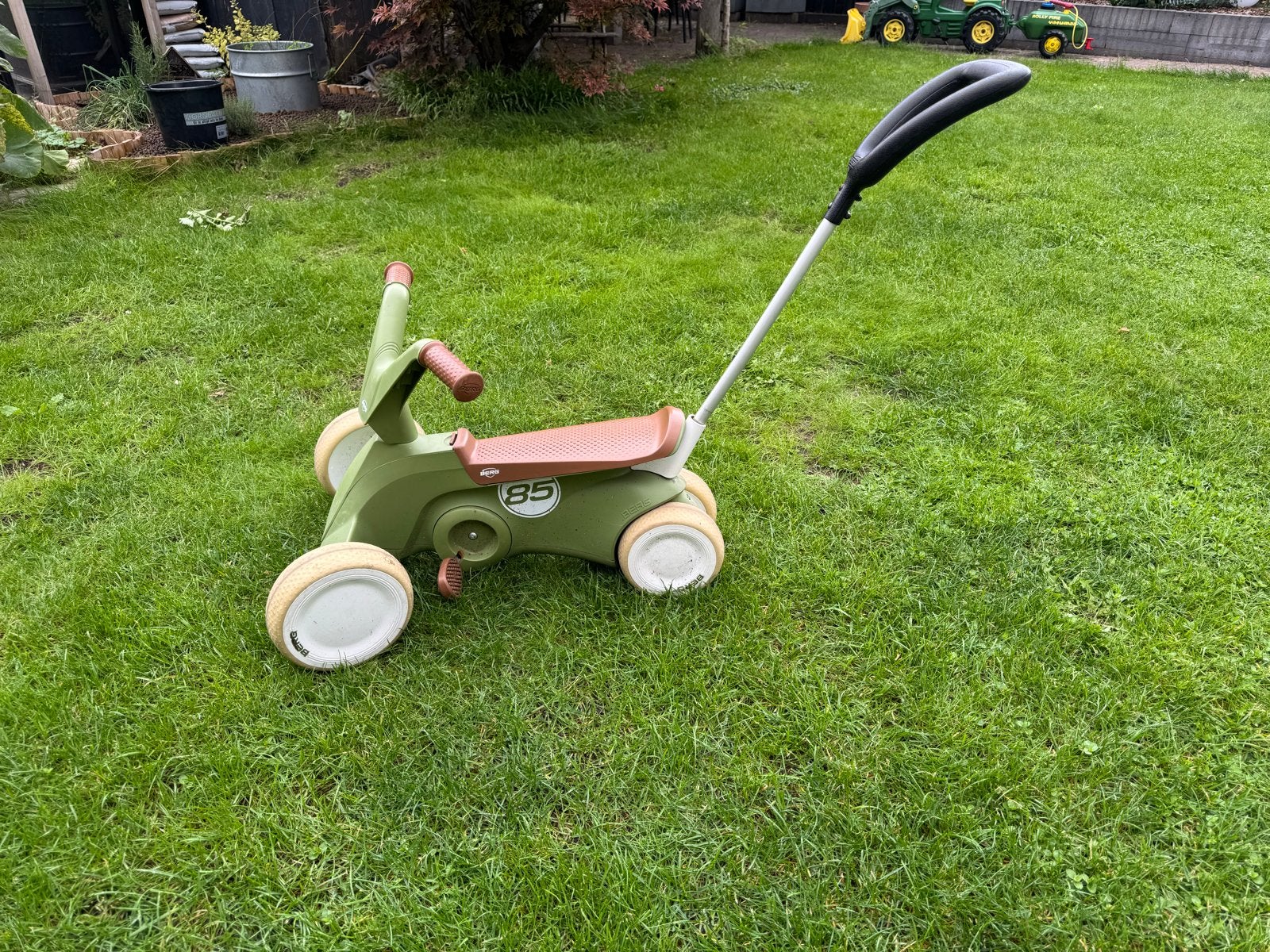 BERG Go2 loopfiets/skelter met duwstang - Groen, Ophalen, Gebruikt, Loopfiets
