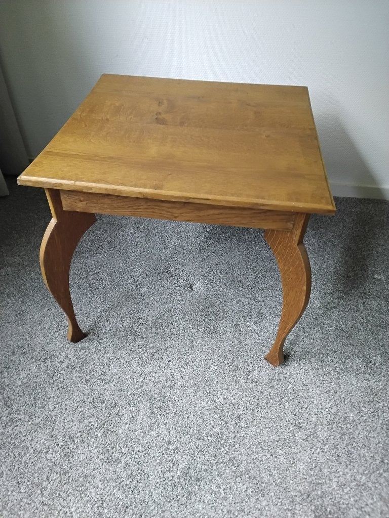 Inboedel meubelen ou tafeltje jaten 60, Minder dan 55 cm, Gebruikt, Vierkant, Hout