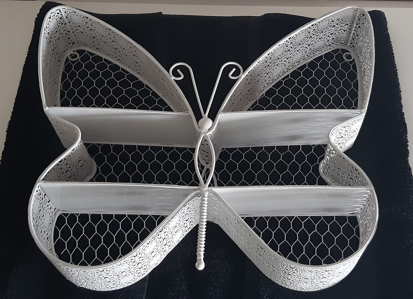 Vlinder muur accessoires., Metaal, Gebruikt, Decoratieobject, Ophalen of Verzenden