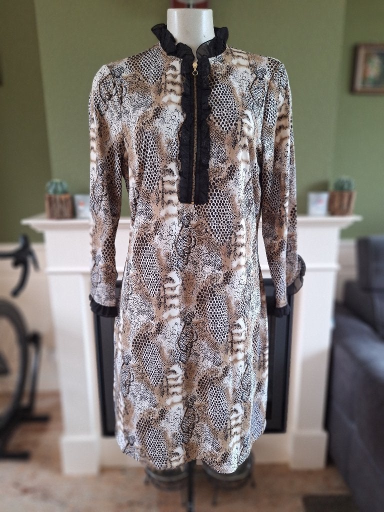 K-Design diverse dieren printen jurk L, Kleding | Dames, Jurken, K-design, Zwart, Maat 42/44 (L), Ophalen of Verzenden
