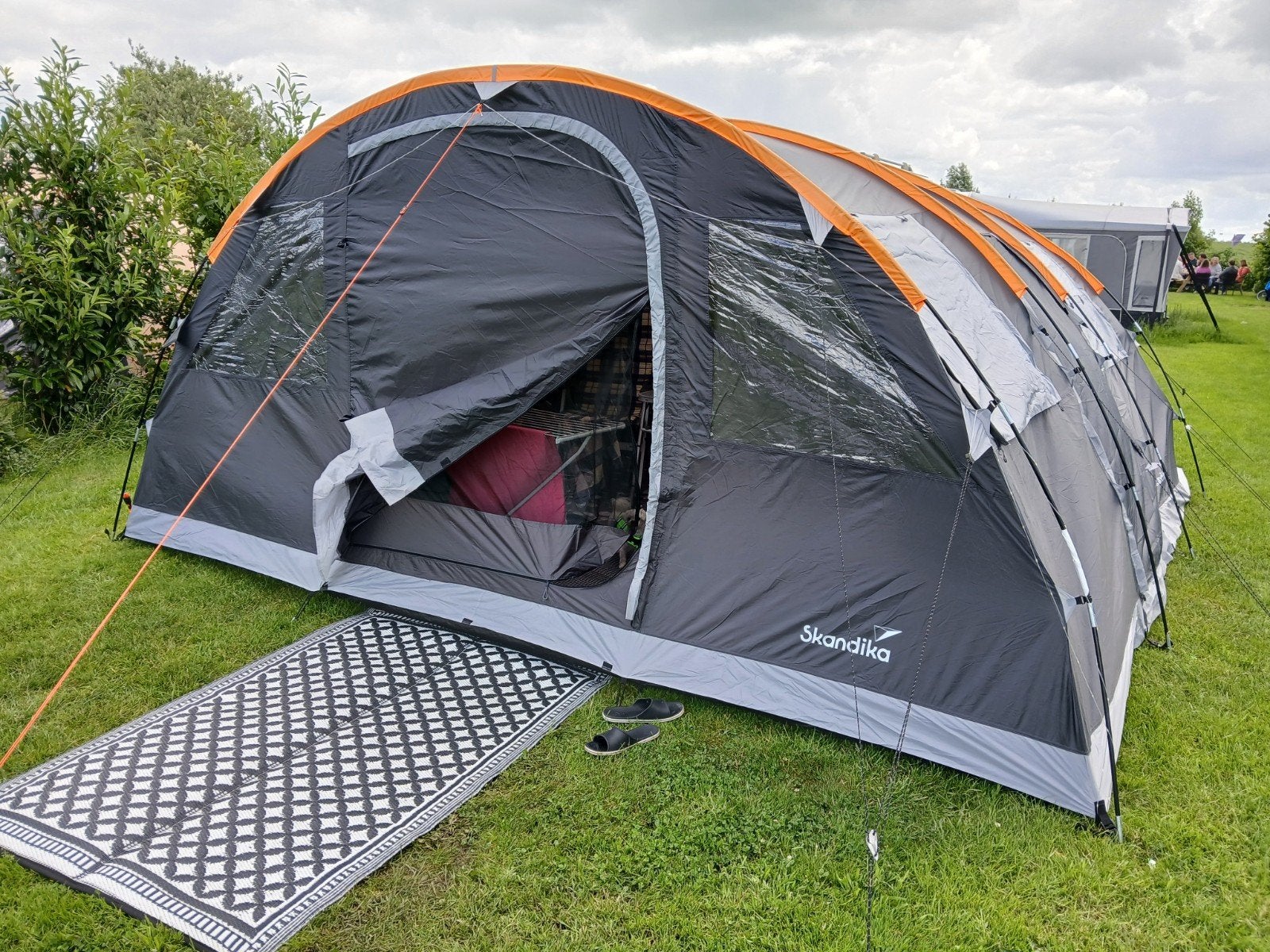 Skandika polyester tent voor 6 personen, Caravans en Kamperen, Tenten, Ophalen, Gebruikt, Tot en met 6