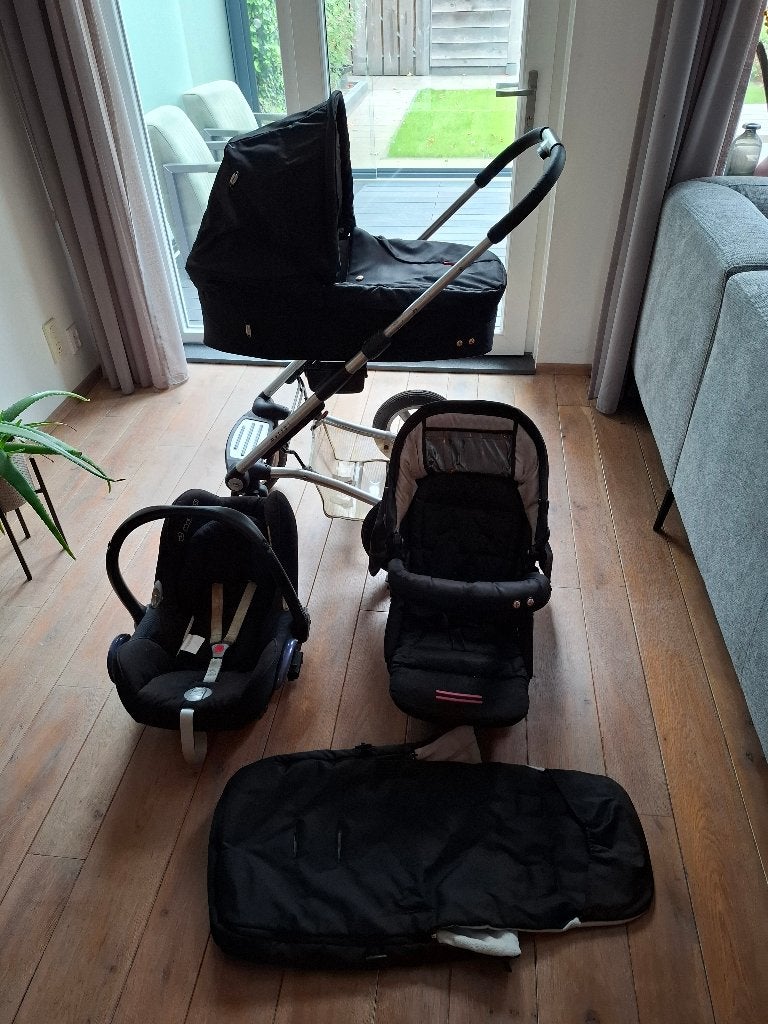 Kinderwagen set. Reiswieg, maxicosi, kinderwagen., Ophalen, Gebruikt, Duowagen, Combiwagen