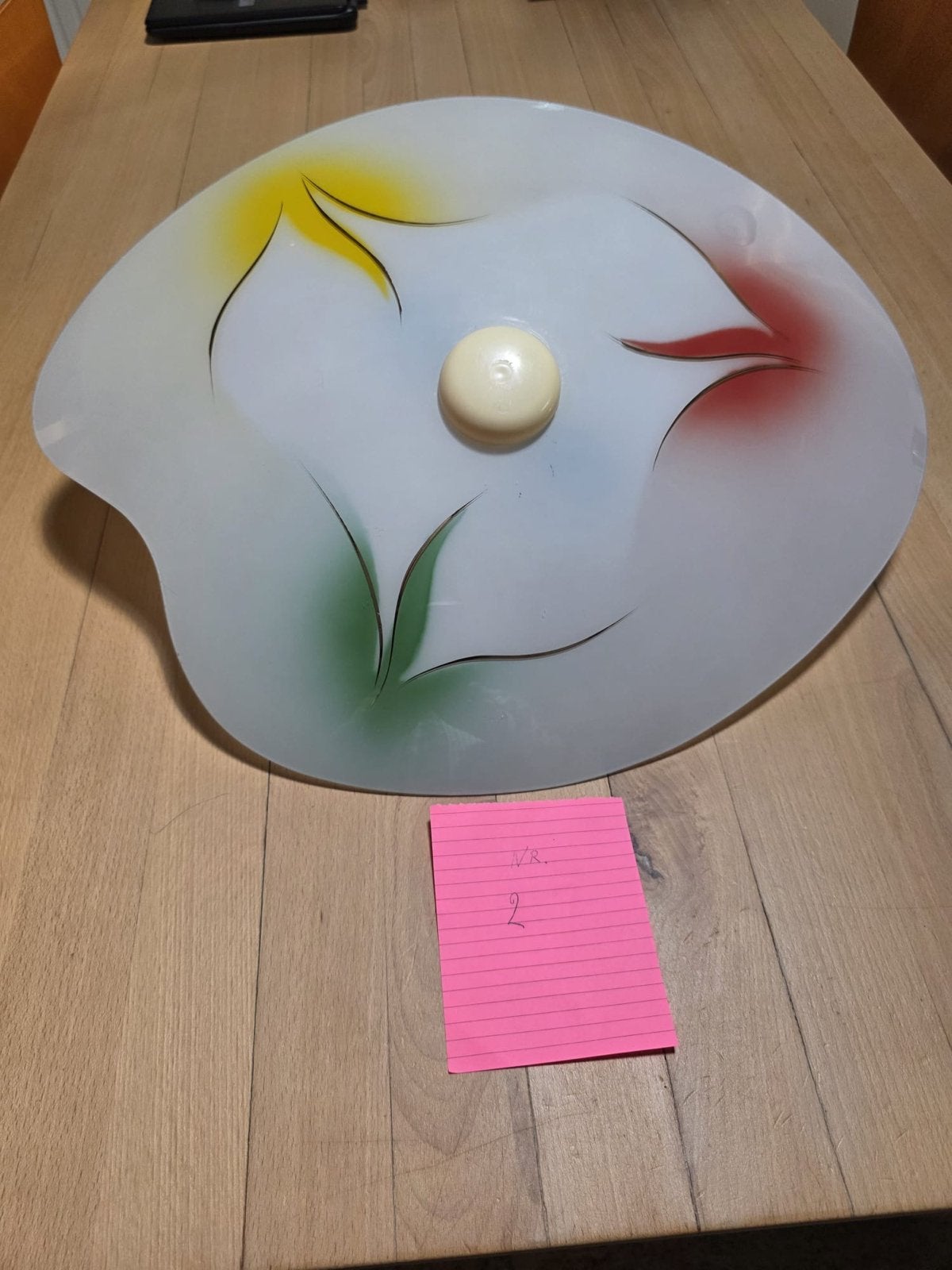 Vintage plafondlamp met kleurrijke accenten, Ophalen, Gebruikt, Vintage