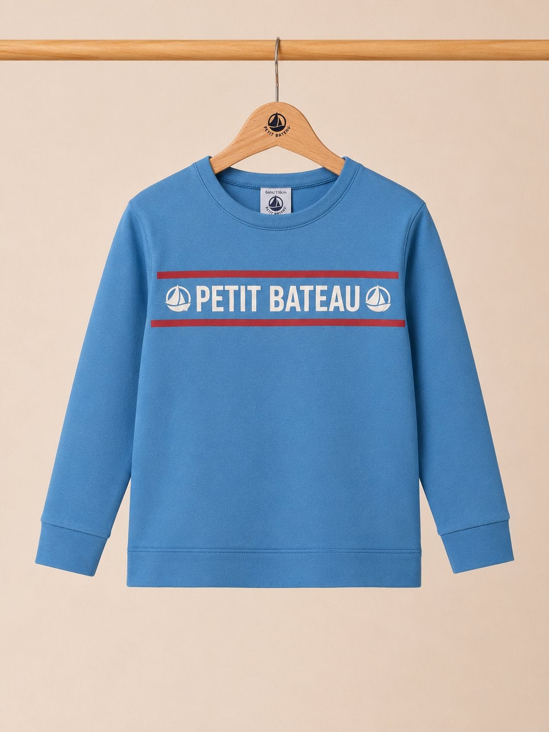 Petit Bateau t-shirt met lange mouw blauw maat 116, Kinderen en Baby's, Ophalen of Verzenden, Gebruikt, Jongen, Shirt of Longsleeve