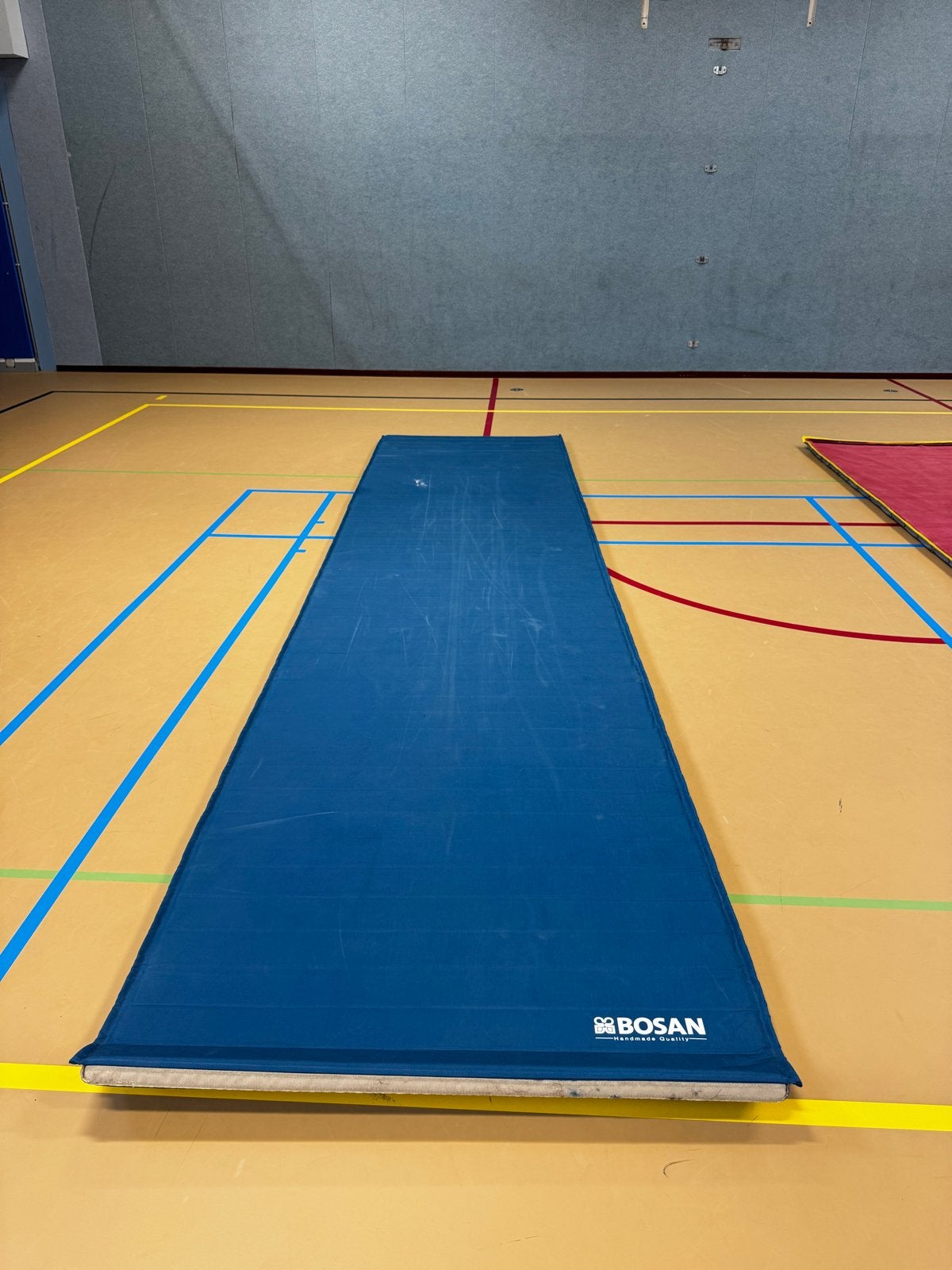 Turnmat 5 meter - Bosan, Sport en Fitness, Ophalen, Gebruikt, Blauw, Materiaal