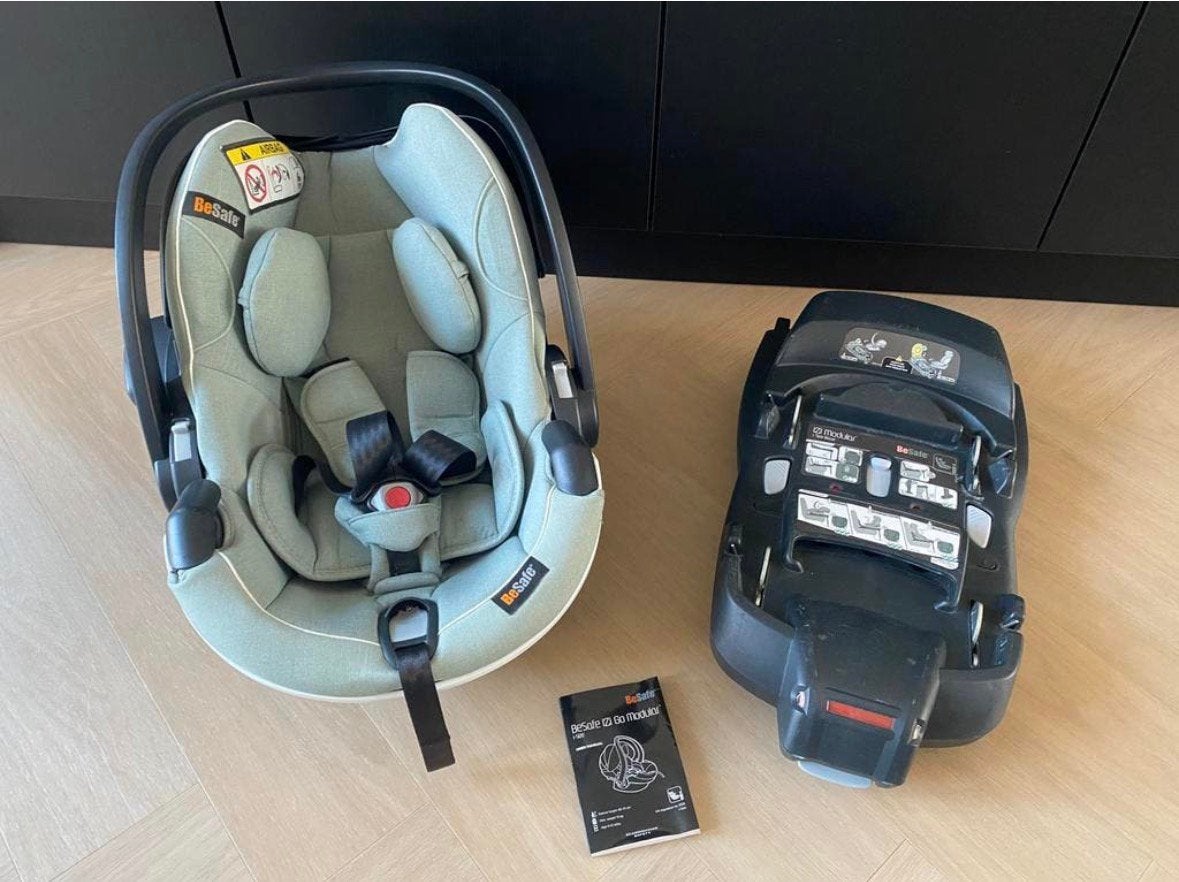 BeSafe iZi Go Modular i-Size autostoel baby + i-Size base, Kinderen en Baby's, Zijbescherming, Zo goed als nieuw, Isofix, 0 t/m 13 kg