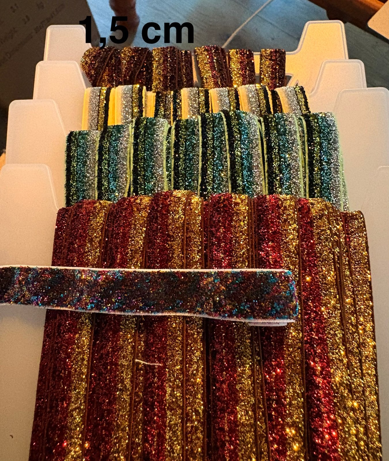 Sier elastiek glitter verschillende breedtes, Ophalen of Verzenden, Nieuw, Lint, Band of Elastiek