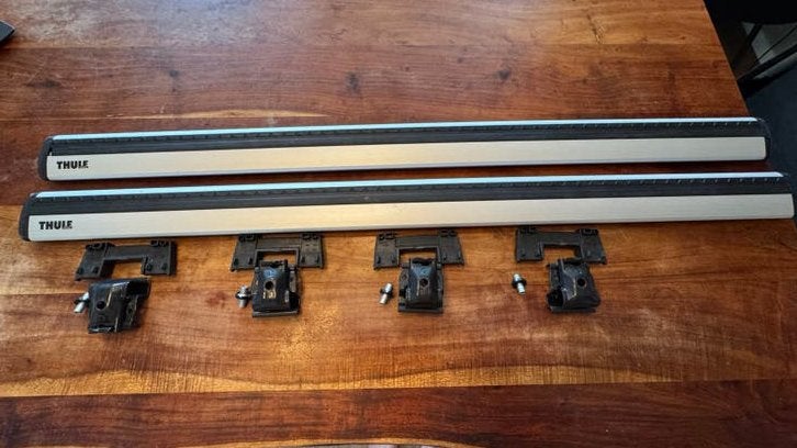 Thule Wingbar Evo 118 dakdrager incl 186007 kit-zonder voet, Auto diversen, Dakdragers, Ophalen, Zo goed als nieuw