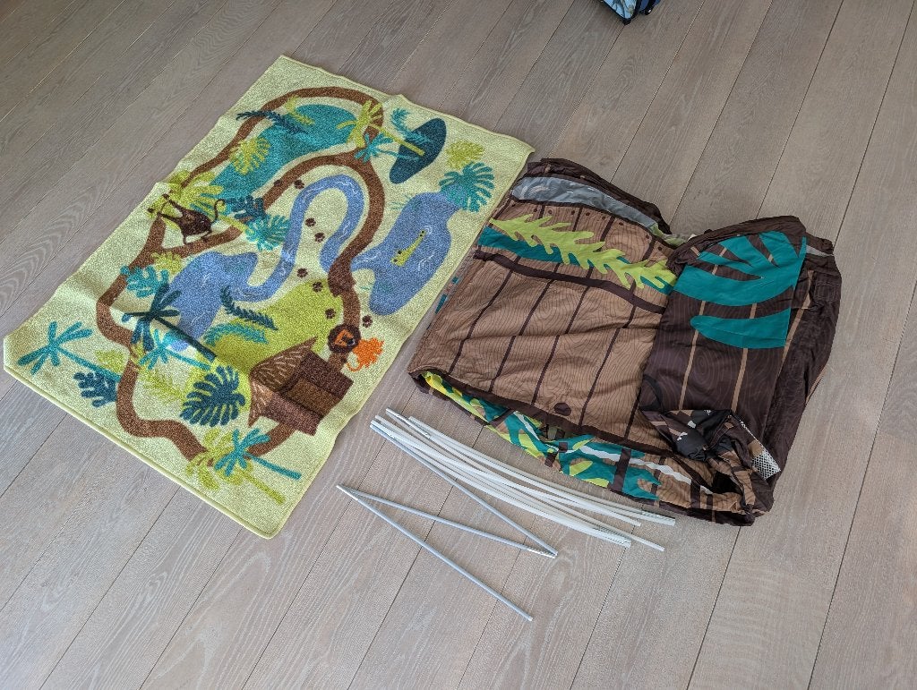 Ikea kura bedtent jungle thema, Kinderen en Baby's, Kinderkamer | Bedden, Ophalen, Gebruikt, 180 cm of meer, 85 tot 100 cm
