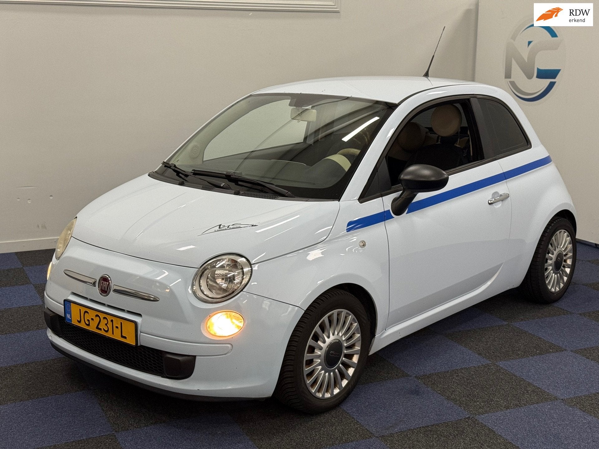 Fiat 500 1.4-16V Pop / AIRCO / MOOIE UITVOERING / NIEUWE APK, Voorwielaandrijving, 101 pk, Gebruikt, 31 €/maand