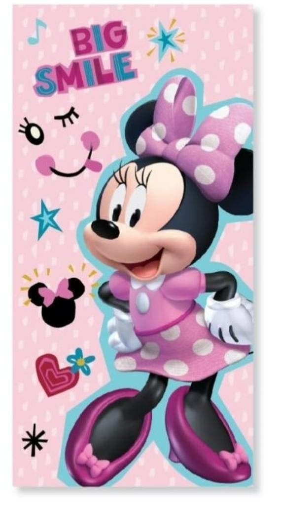 Minnie Mouse Badlaken Smile - Sneldrogend Strandlaken, Meisje, Minnie Mouse, One size, Nieuw