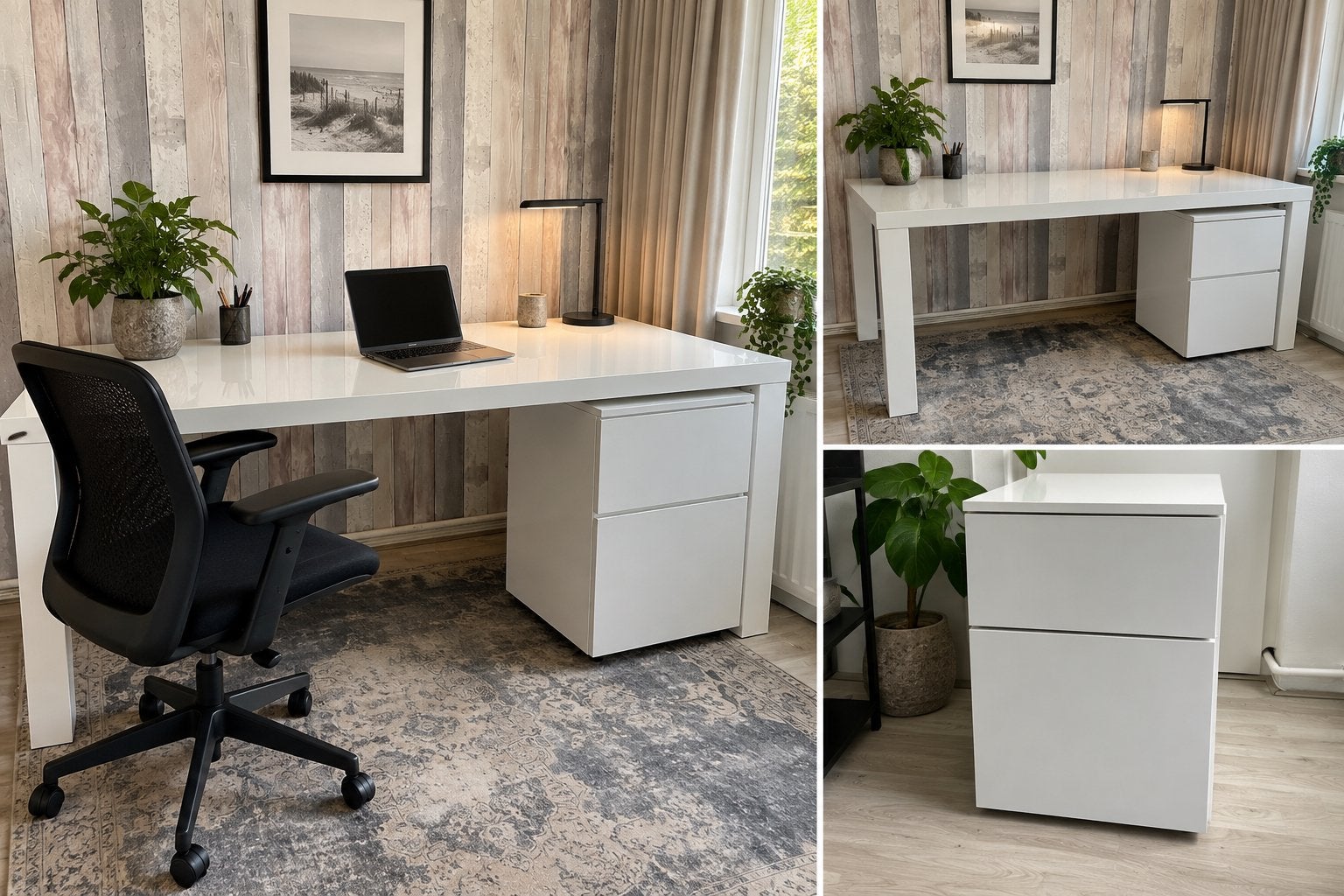 Modern witte tafel, Ophalen, Kunststof, Gebruikt, 150 tot 200 cm
