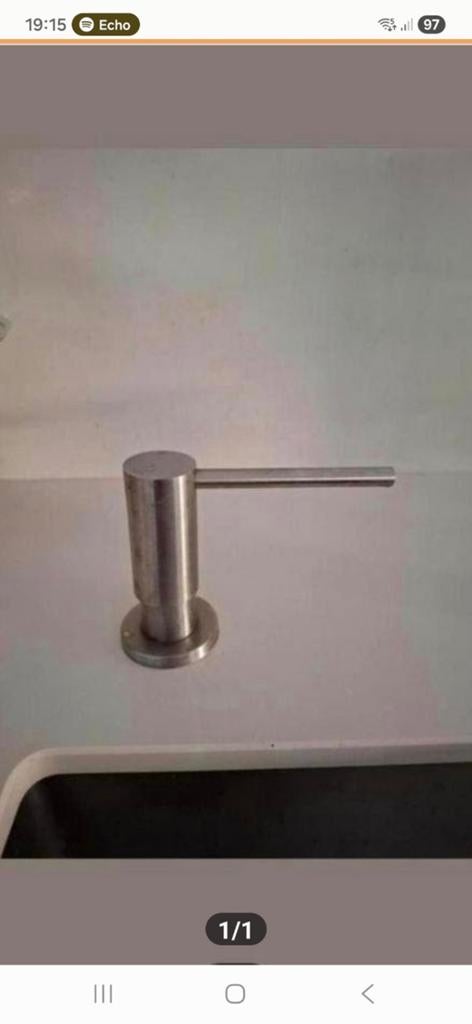 Mizzo RVS Inbouw Zeepdispenser - Modern en Duurzaam, Ophalen of Verzenden, Gebruikt, Grijs, Overige typen