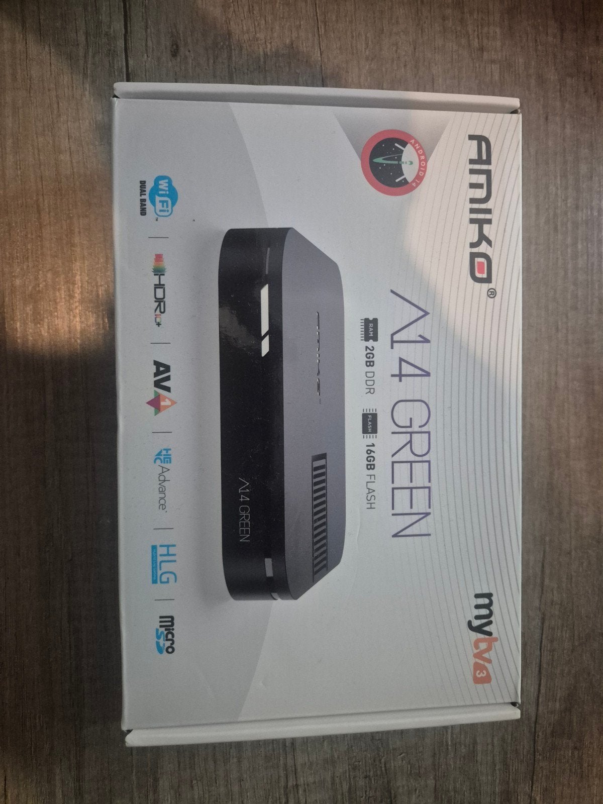 Nieuw Amiko A14 Green IPTV kastje - 4K, Android 14, 16GB, Ophalen of Verzenden, Nieuw, HDMI, Zonder harde schijf
