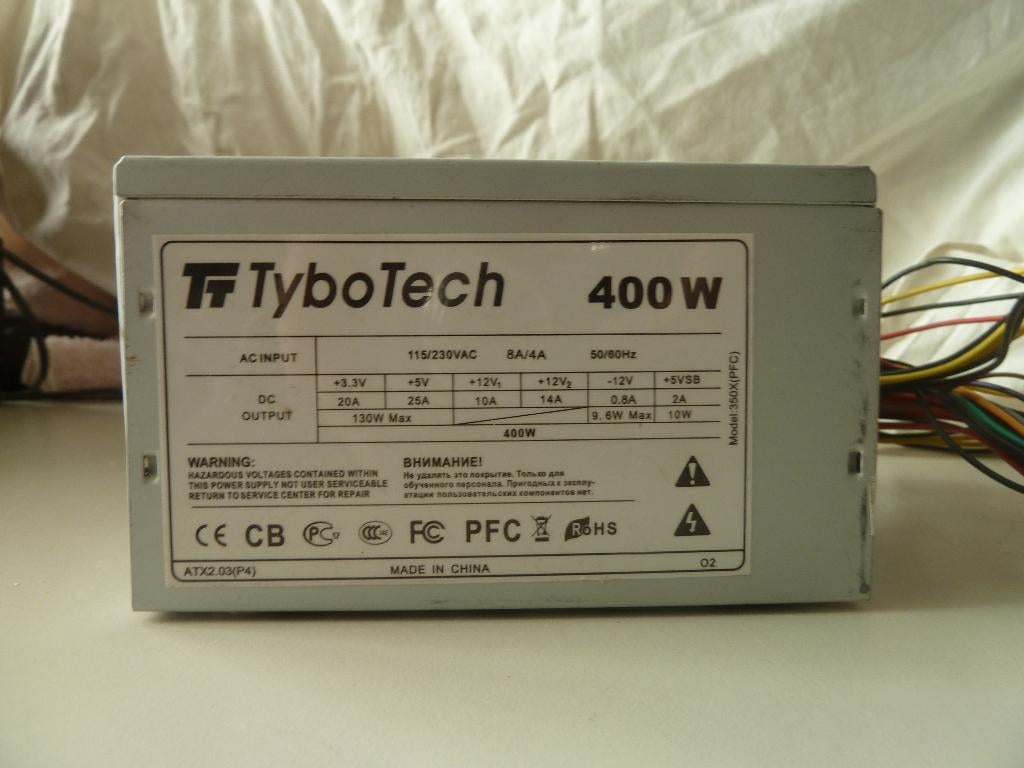 pc voeding 400 Watt, 12 V, 1x PCIe 6 pins., Ophalen of Verzenden, Gebruikt