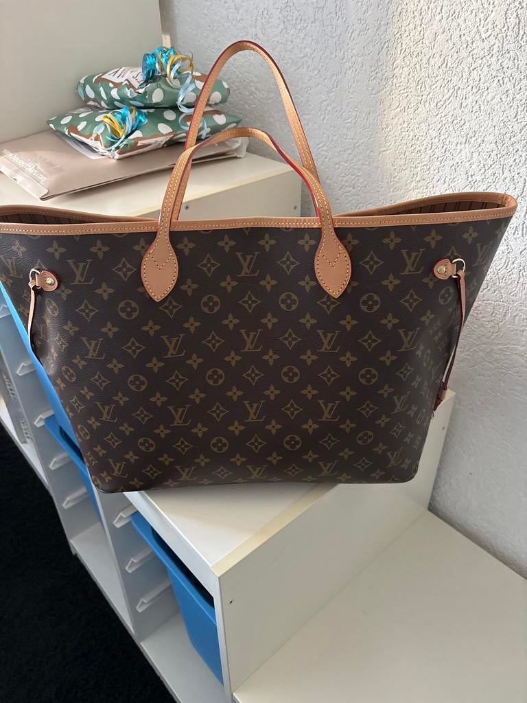 Louis Vuitton Neverfull GM Monogram Tas, Ophalen of Verzenden, Nieuw, Bruin, Shopper