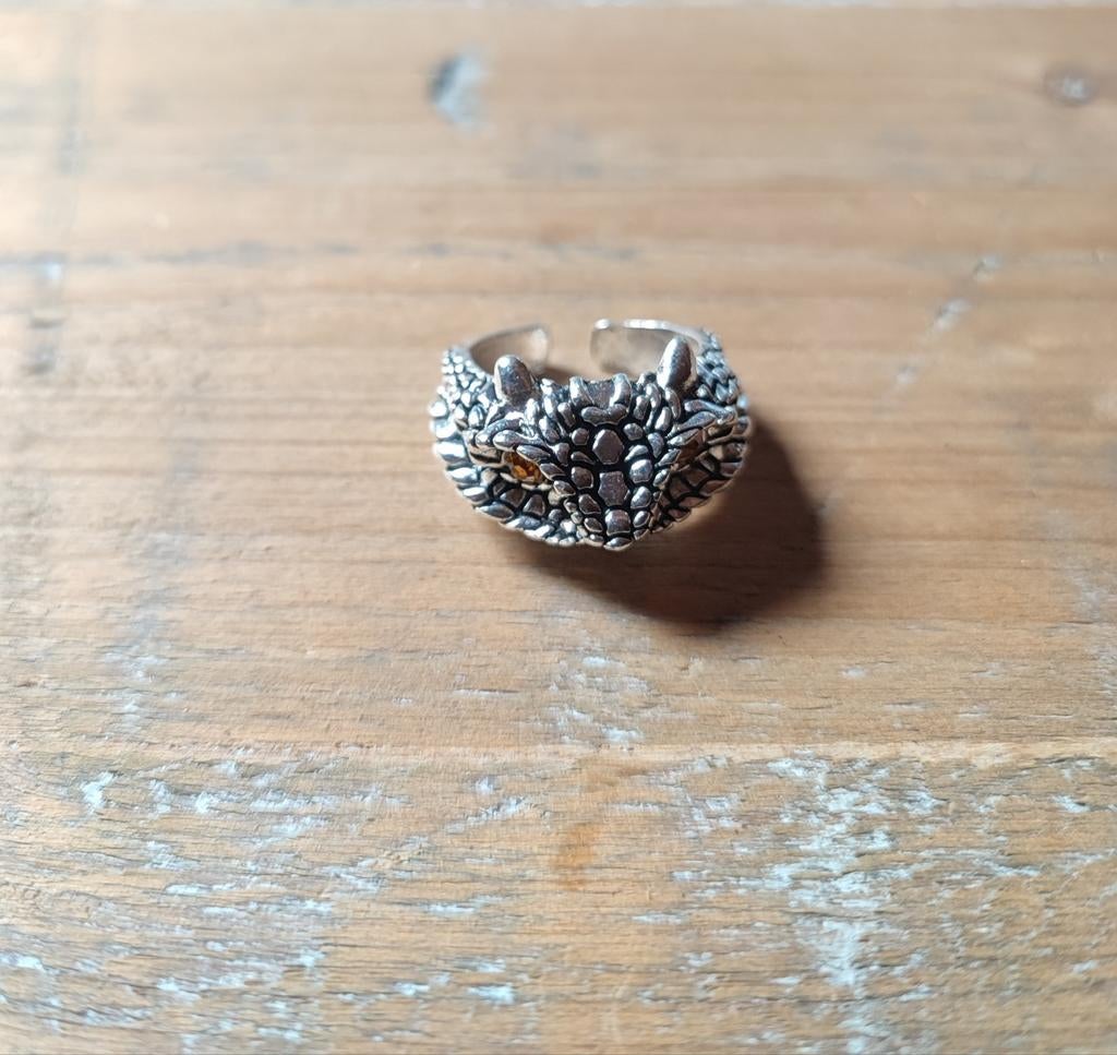 Verstelbare Slangen Ring - Uniek Design, Sieraden, Tassen en Uiterlijk, Ringen, Verzenden, Nieuw, Zilver, Dame of Heer