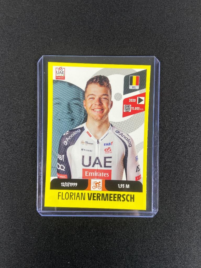 Florian Vermeersch Panini Tour de France 2026 Sticker UAE, Verzenden, Zo goed als nieuw, Overige sporten, Poster, Plaatje of Sticker