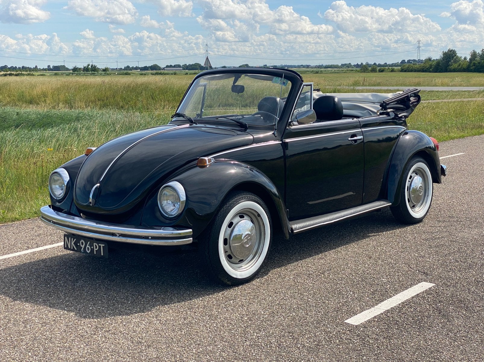 Volkswagen Kever 1303 LS Cabriolet 1975, Achterwielaandrijving, Zwart, 4 cilinders, Cabriolet