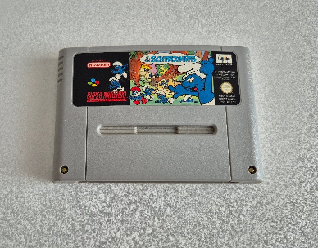 Les Schtroumpfs De Smurfen Super Nintendo SNES Game, Gebruikt, 1 speler, Ophalen of Verzenden, Vanaf 3 jaar